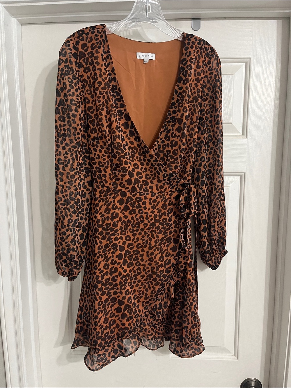 Women’s Leopard Wrap Mini Dress